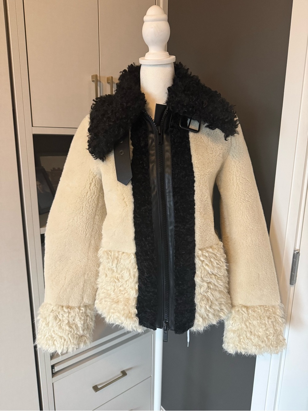 Zara Faux Fur Patchwork Jacket